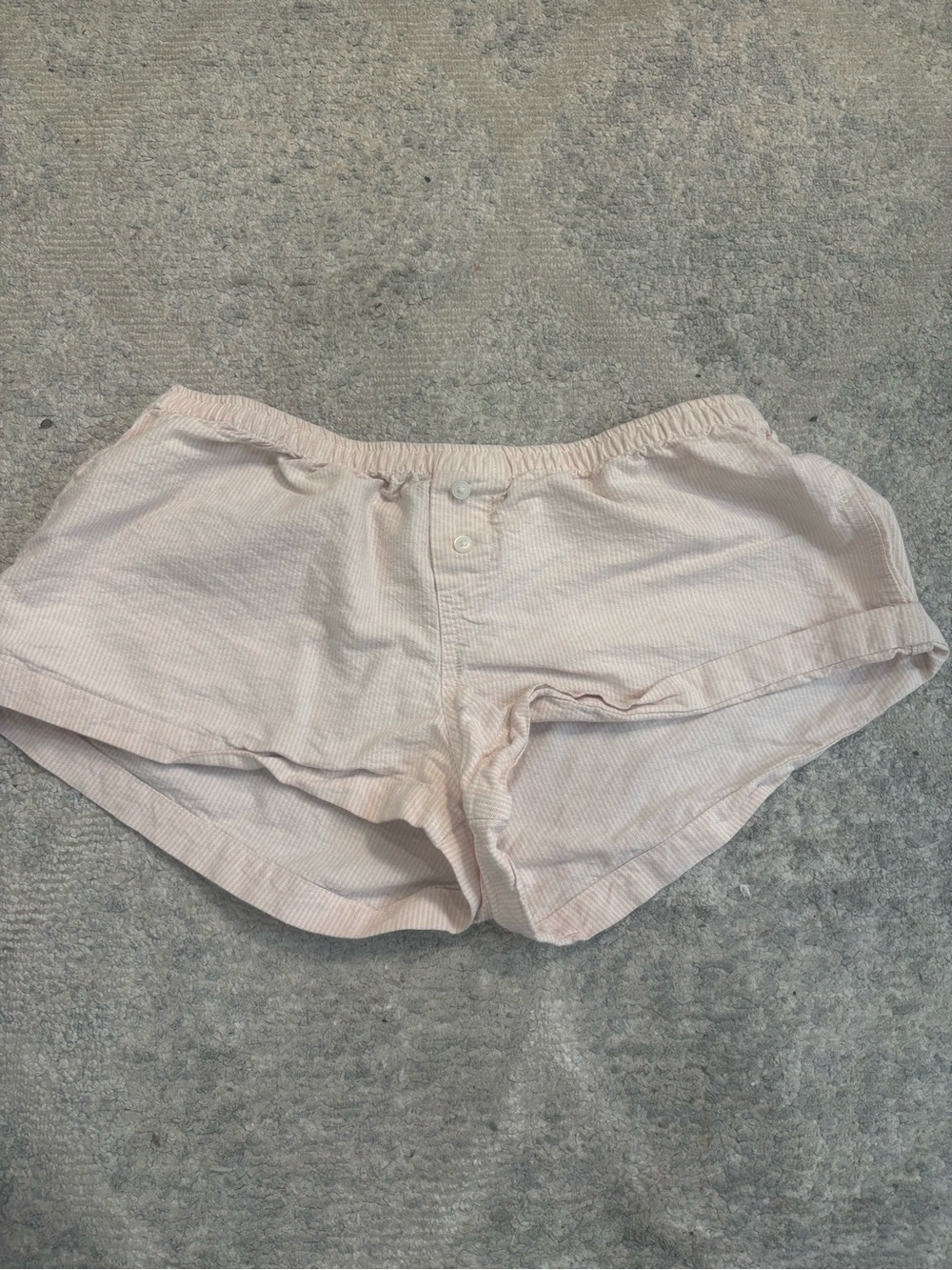 Brandy Melville Light Pink Striped Lounge Shorts